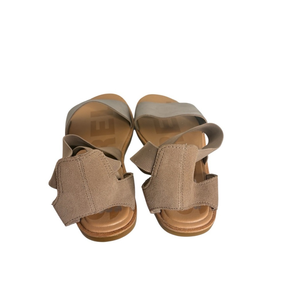 Sorel Ella II Flat Sandals in a metallic finish ash brown size 10 - Picture 4 of 6